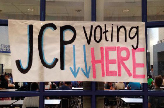JCP elections were held in the foyer of A building, where juniors could vote for their preferred candidate on a written ballot.