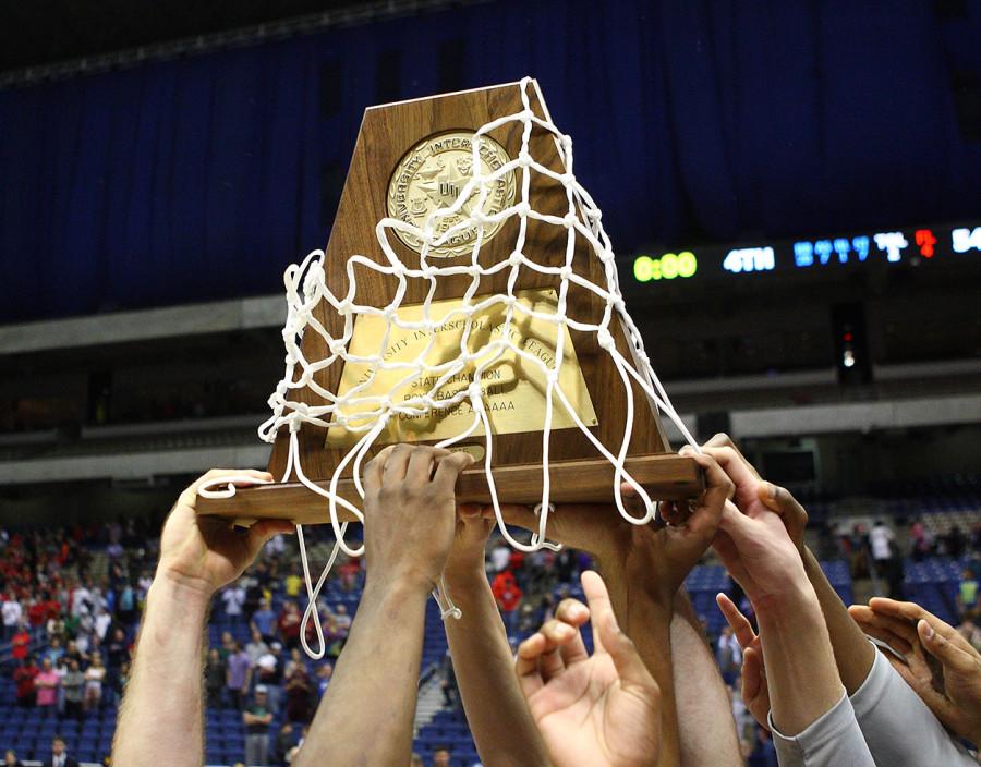 Boys basketbal state champ trophy