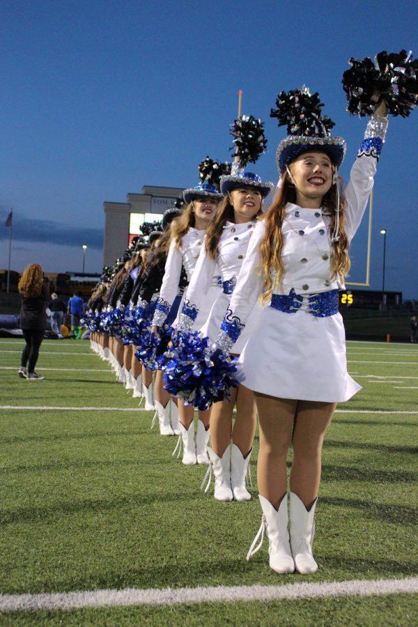 Per tradition, Royales line up before a football game.